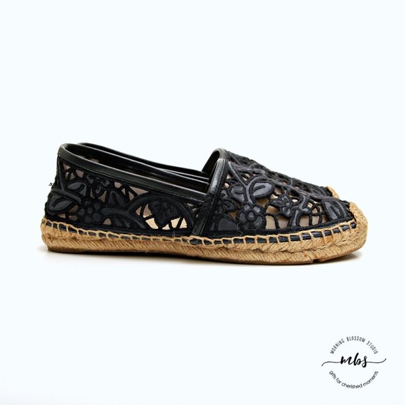 Tory Burch Lucia Lace Espadrille Flats - Picture 2 of 14